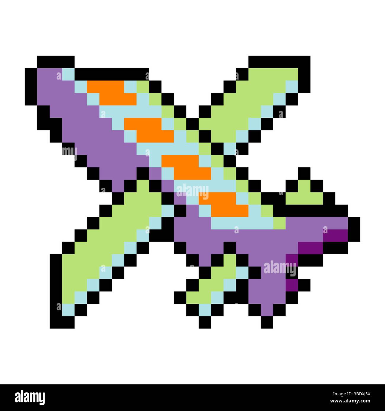 Flugzeug im Pixelart-Stil Stock Vektor