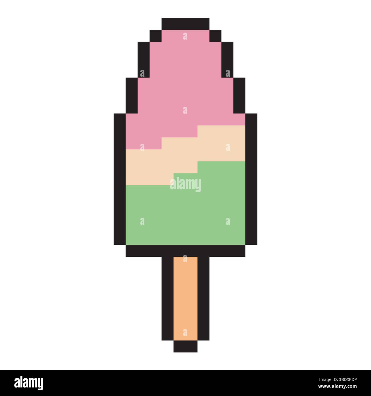 Eis mit Pixelgrafik Stock Vektor