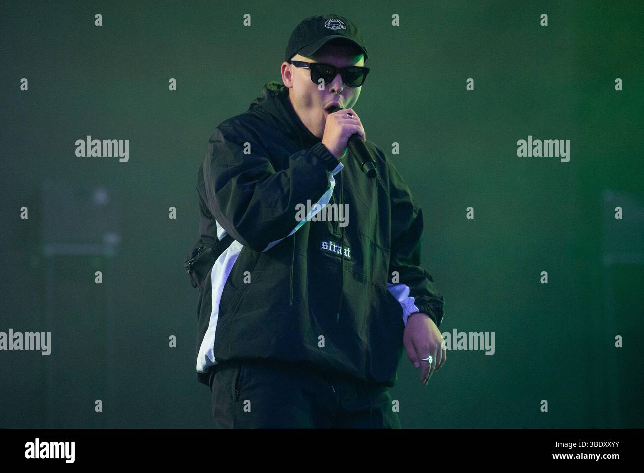 London, Großbritannien. 23. Mai 2025. Mo Chara (Liam Óg Ó hAnnaidh) von Kniescheibe tritt beim Wide Awake Festival im Brockwell Park auf. Quelle: Justin Ng/Alamy Live Stockfoto