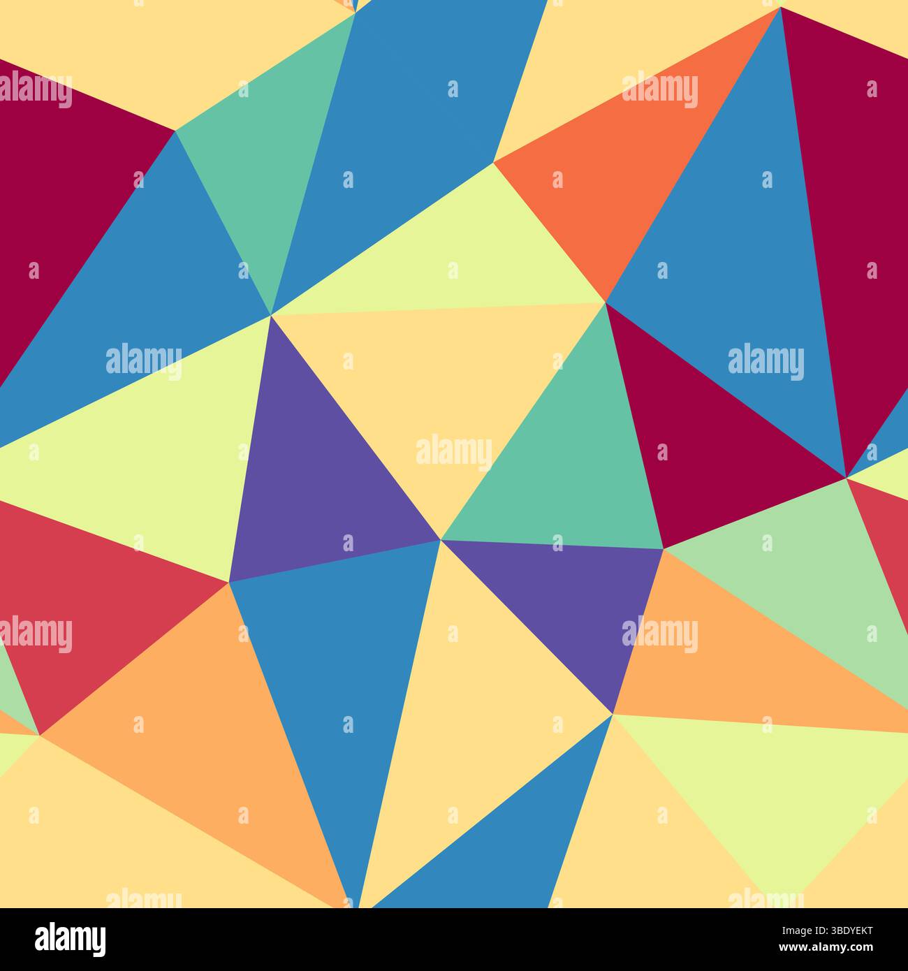 Abstrakter Hintergrund mit geometrischen Mosaikformen. Großes Dreieck. Wiederholbares Muster. Klassische Vektorfliesen. Farbverlaufsspektrum. Stock Vektor