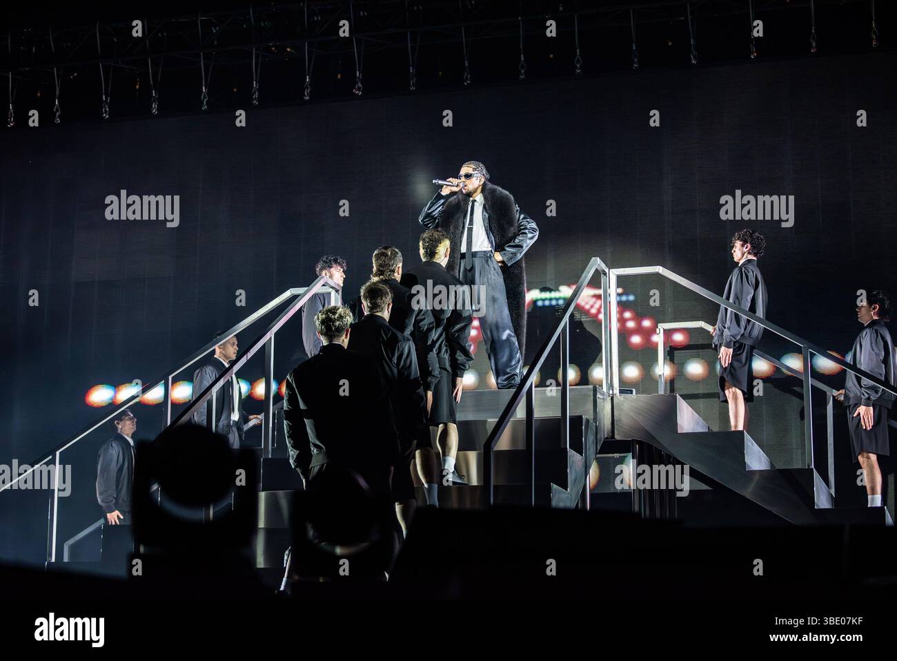 Musikkonzert - Mahmood - N.L.D.A. Tour 2025 Mahmood Alessandro Mahmoud Mailand Unipol Forum Italien Copyright: XMirkoxFava/TSCKx/xLiveMediax LPM 1889741 Stockfoto