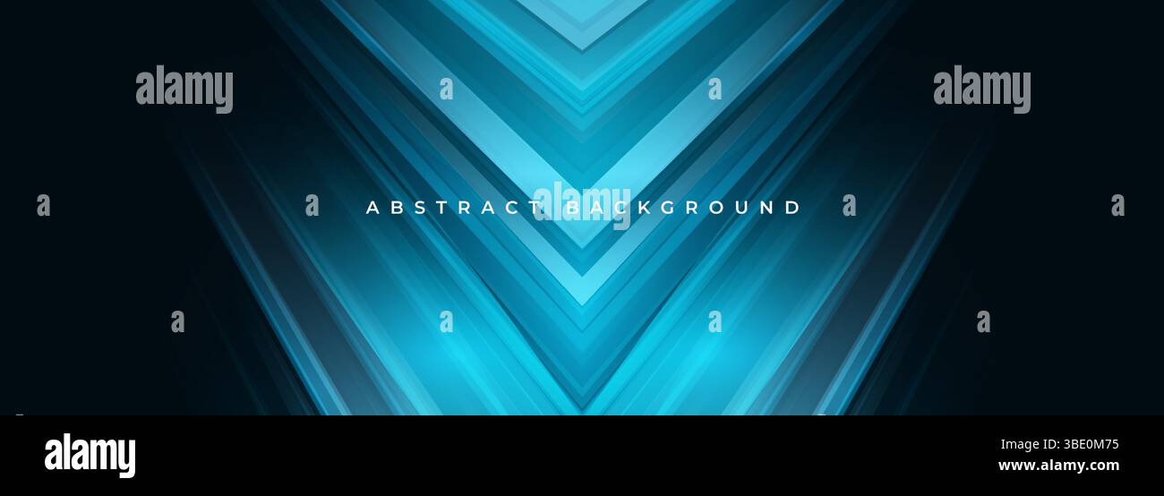 Schwarzer und blauer 3D-moderner futuristischer abstrakter geometrischer Hintergrund. Stock Vektor