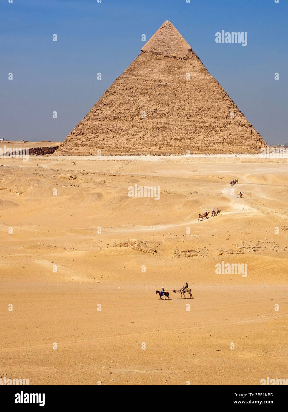 Die Pyramide von Khafre in Gizeh Stockfoto
