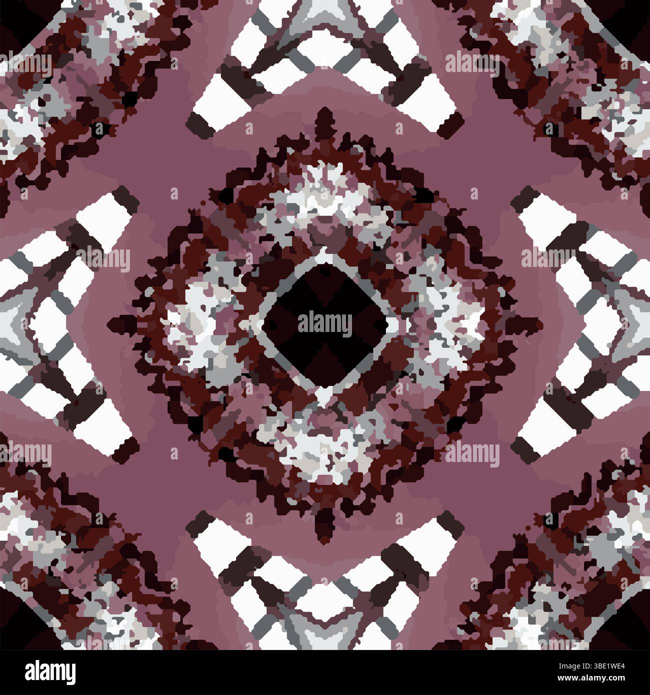 Komplizierter Rosafarbener Kaleidoskop-Muster-Vektor Stock Vektor