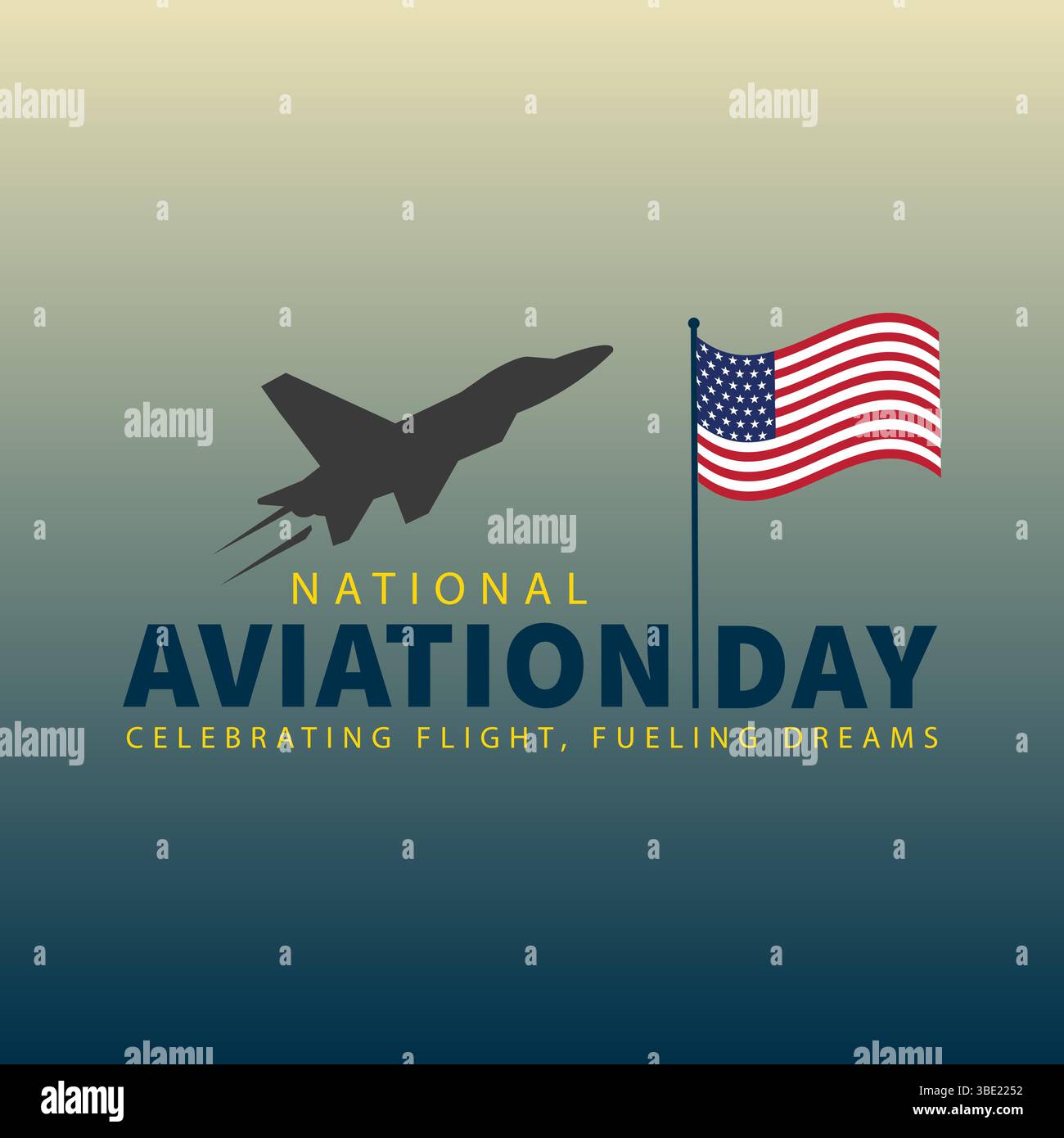National Aviation Day – Eine Hommage an die Pioniere des Himmels Stock Vektor