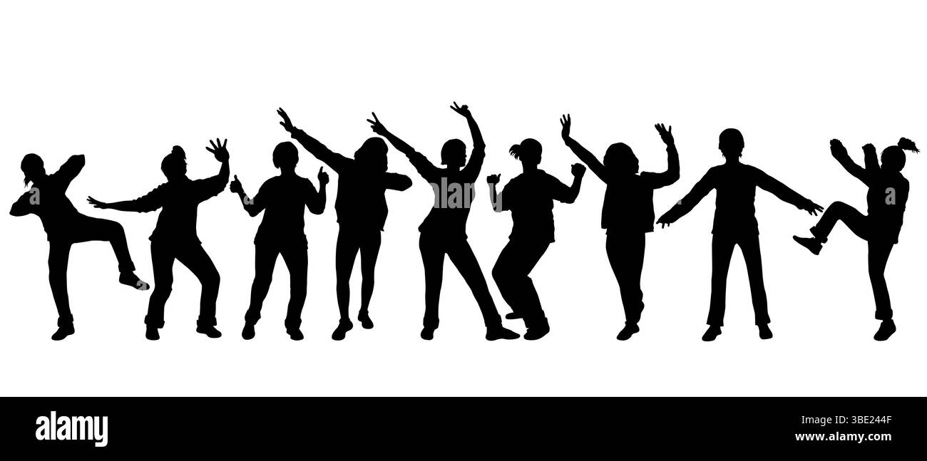 Schöne Illustration einer glücklichen jungen Frau Stock Vektor