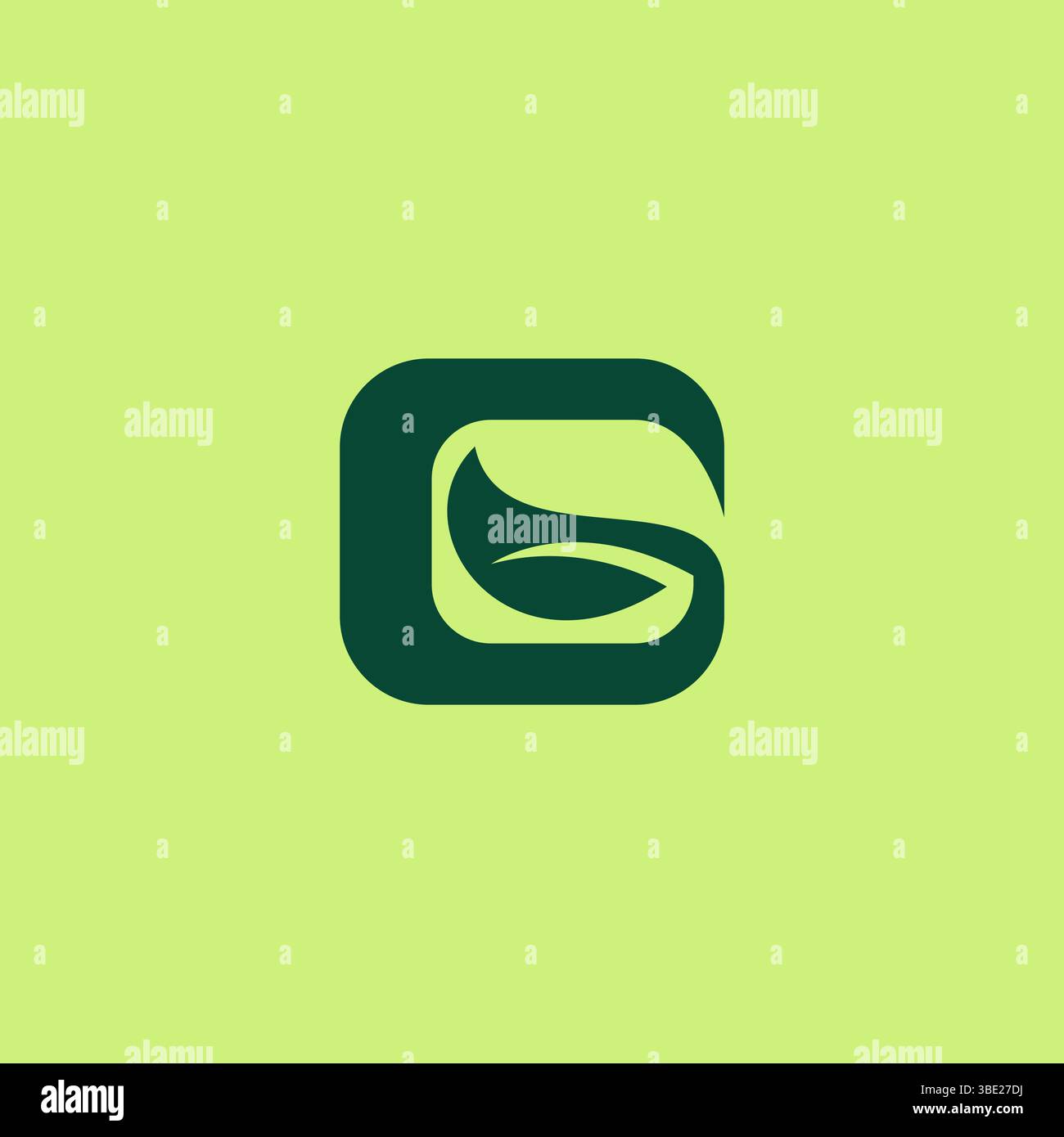 G Blatt Organic Logo Design Vektor Stock Vektor