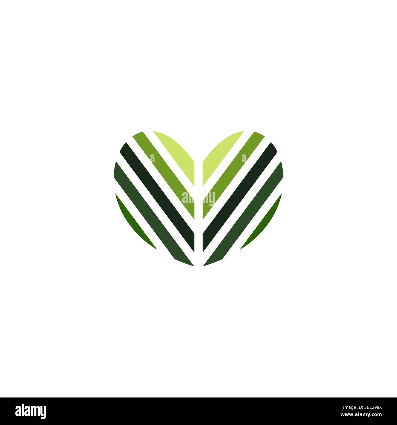 Logodesign Mit „Love Leaf Organic“ Stock Vektor