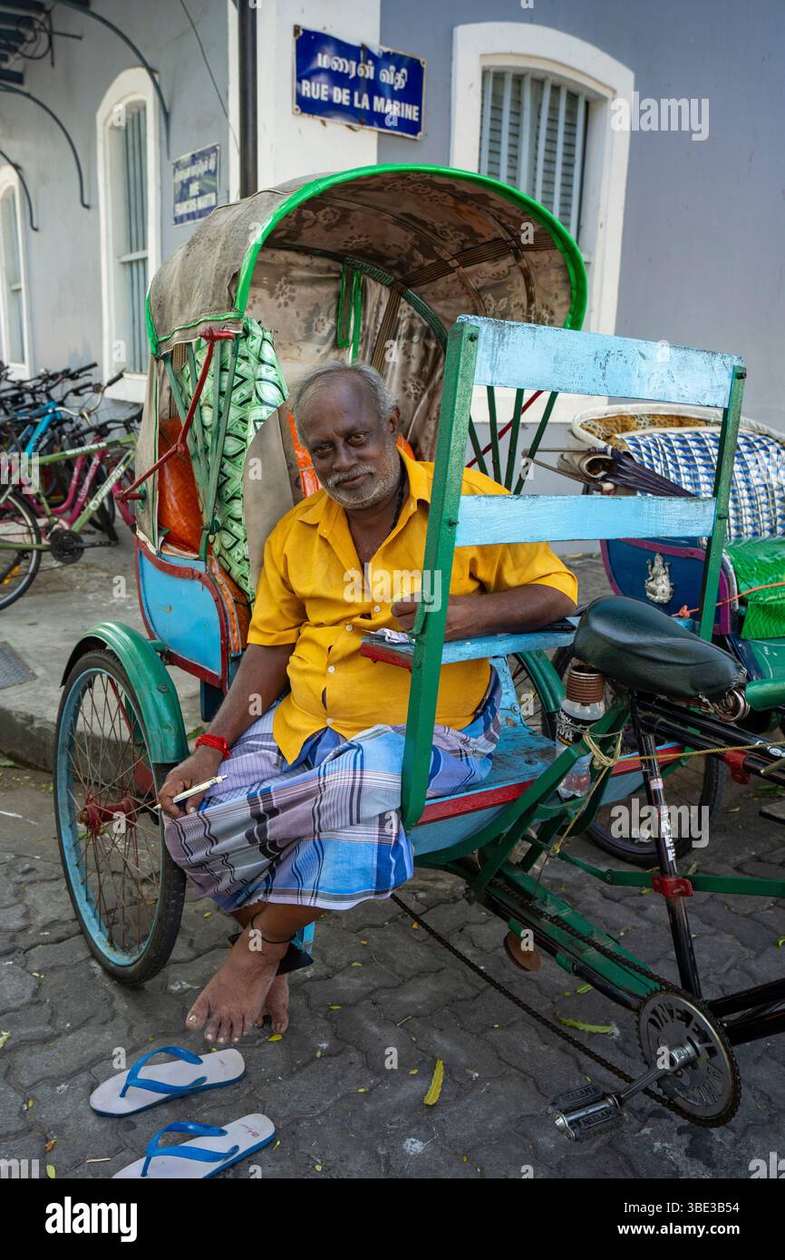 Indien, Pondichery, french Quarter Stockfoto