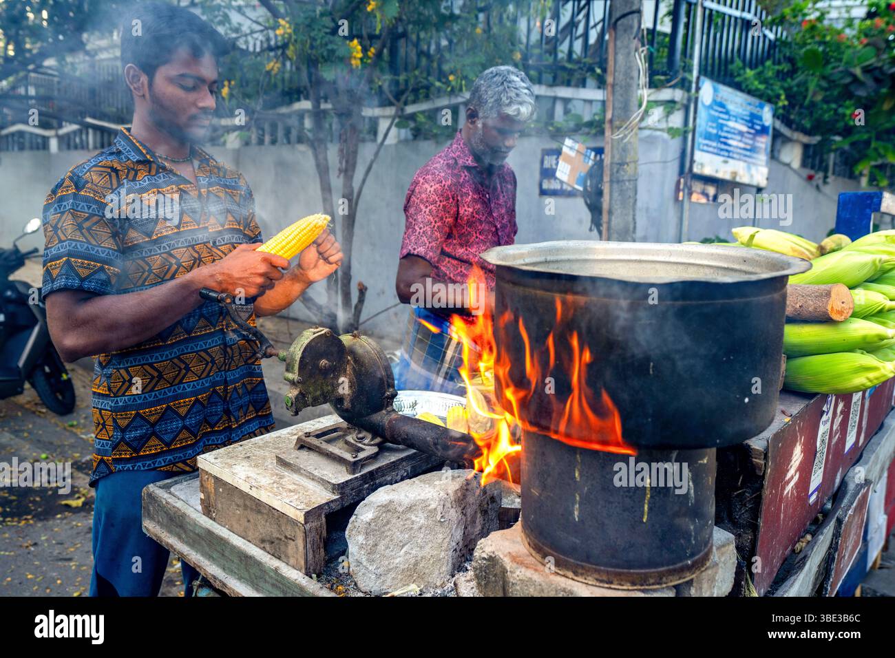 Indien, Pondichery, french Quarter Stockfoto