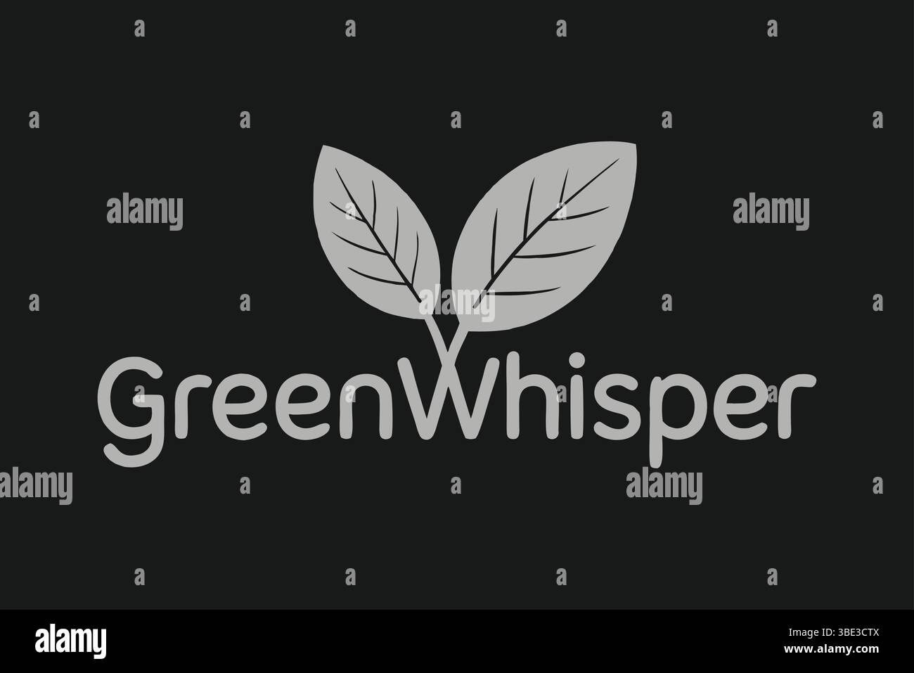 Design Des Green Whisper Markenlogos Stock Vektor
