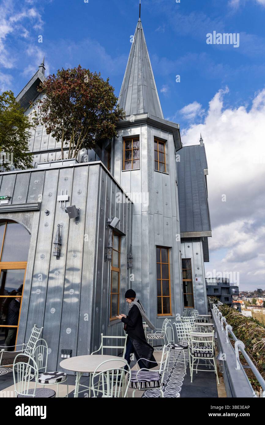 Frankreich, Moselle (57), Metz, Maison Heler ist ein einzigartiges Hotel, entworfen von Philippe Starck, gekrönt von einem lothringischen Haus aus dem 18. Jahrhundert, 4-Sterne-Hotel Curio Collection by Hilton Stockfoto