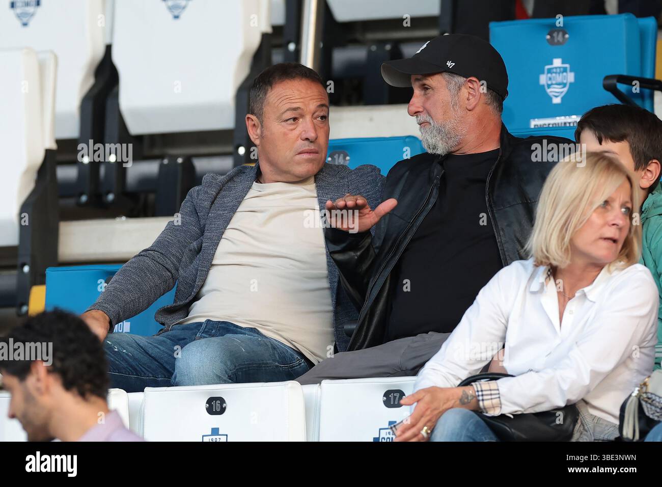Como, Italien, 17. Mai 2025. Gianpiero Piovani Head Coach des FC Internazionale reagierte in der Tribüne während des Finalspiels Juventus gegen AS Roma Coppa Italia im Stadio Giuseppe Sinigaglia, Como. Der Bildnachweis sollte lauten: Jonathan Moscrop / Sportimage Stockfoto