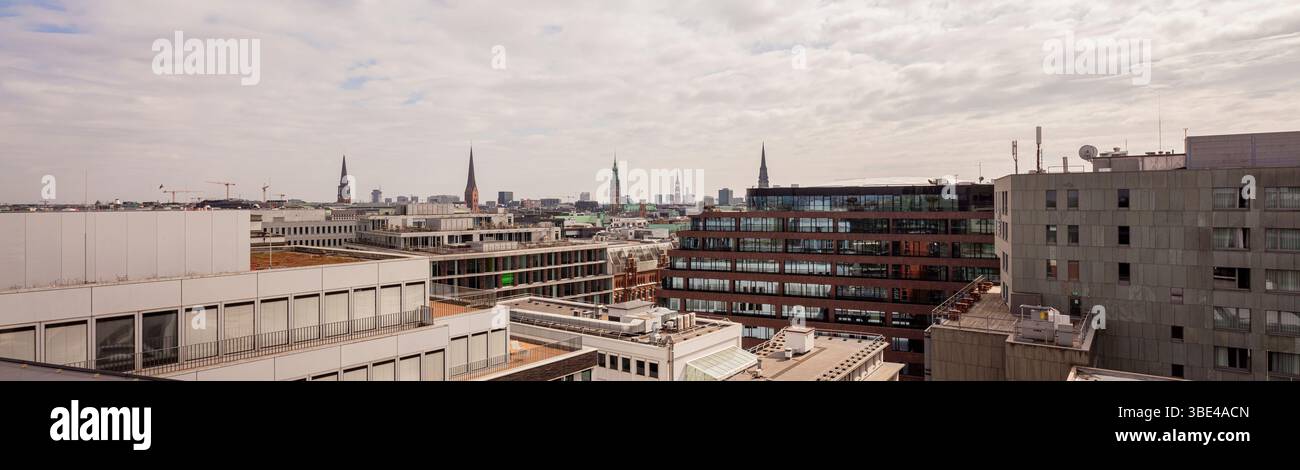 Hamburg, Deutschland Stadtbild Panorama Stockfoto