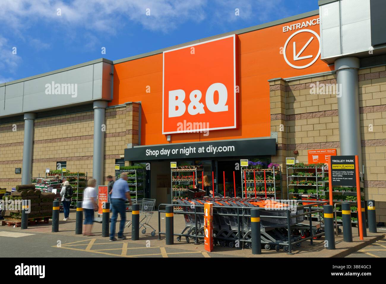 B&Q Baumarkt in Altrincham, Trafford, Greater Manchester, England. Stockfoto