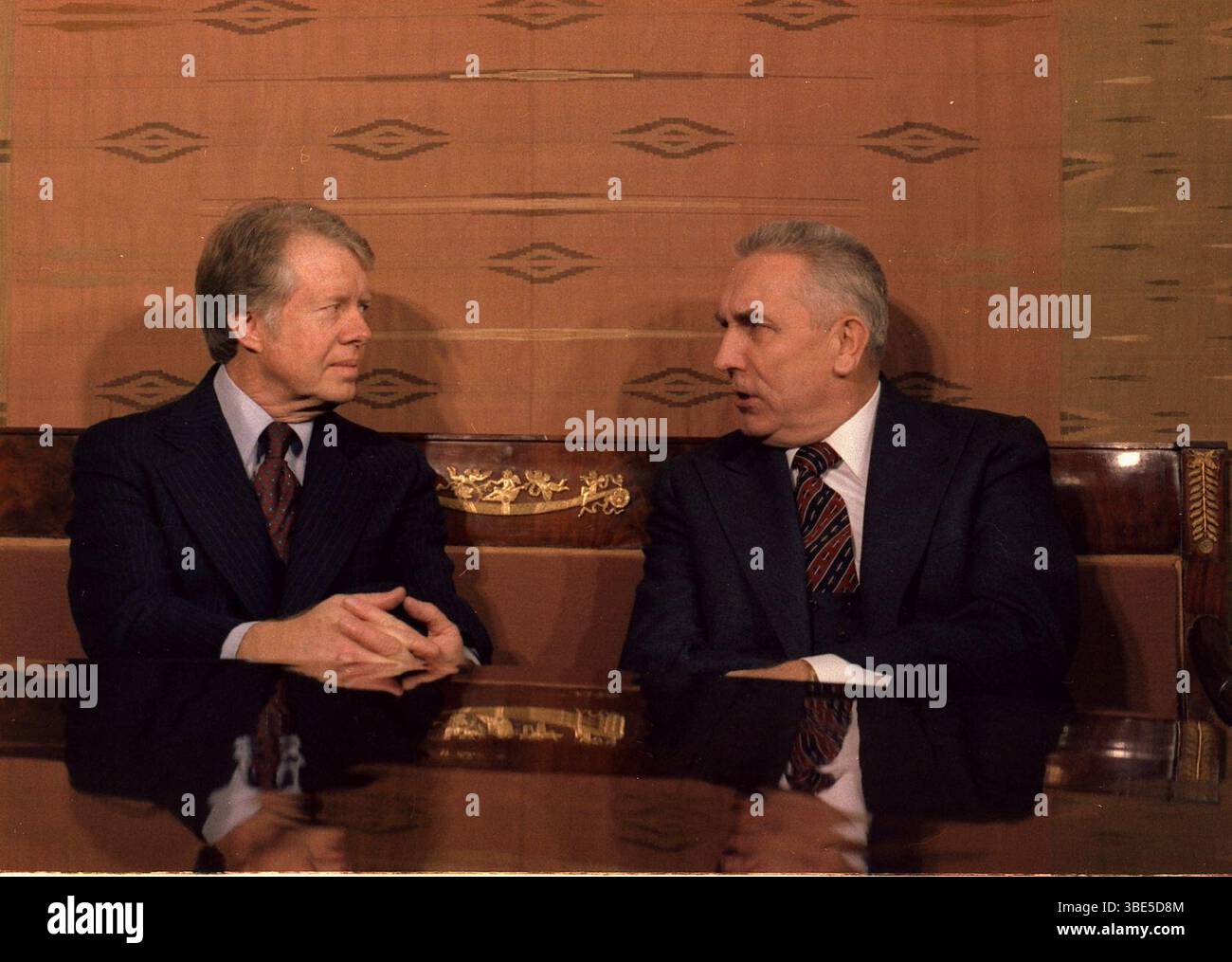 Jimmy Carter und Edward Gierek Erster Sekretär von Polen Stockfoto