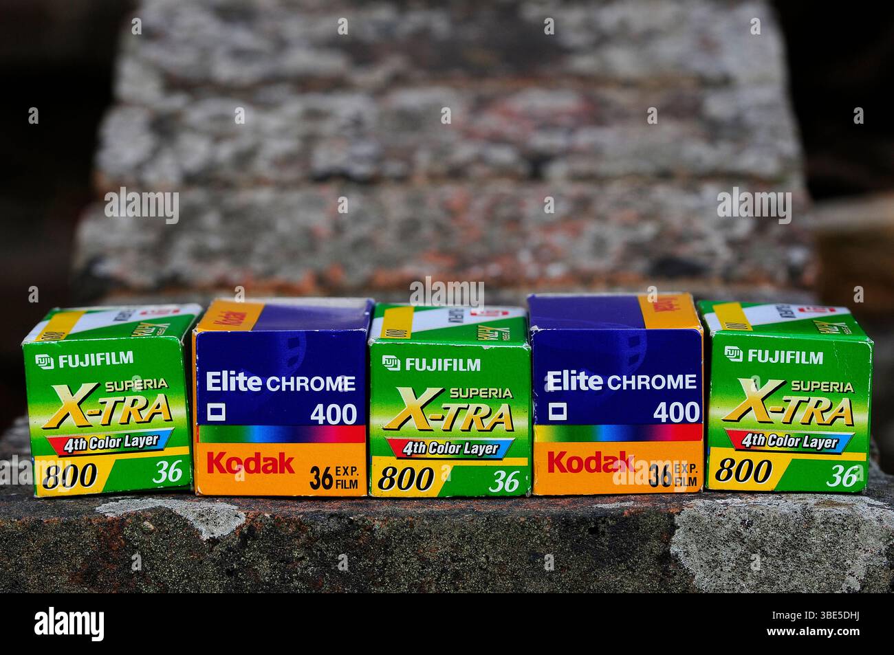 35-mm-Vintage-Folie, Druck und Transparentfolie Stockfoto