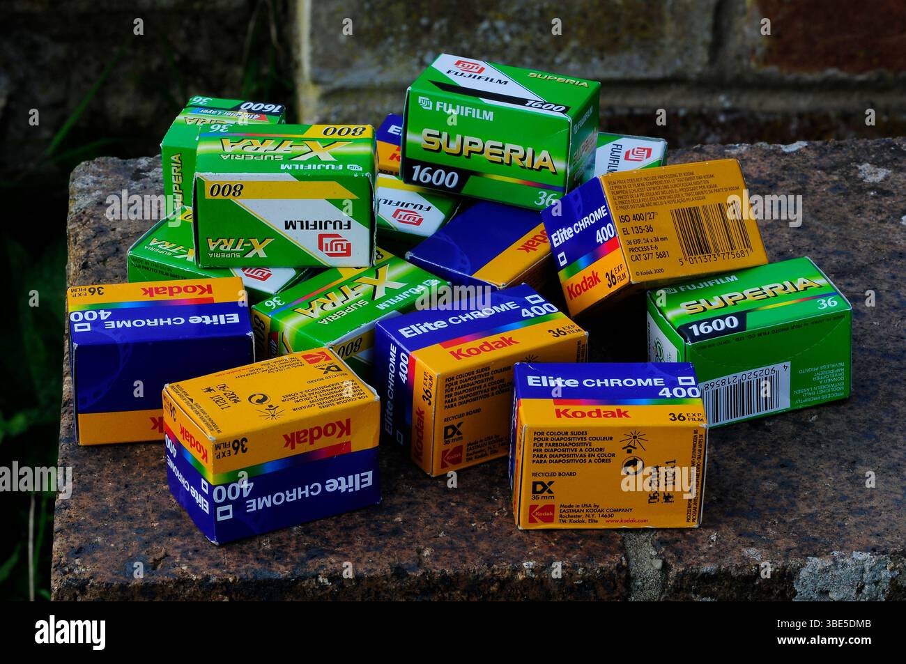 35-mm-Vintage-Folie, Druck und Transparentfolie Stockfoto