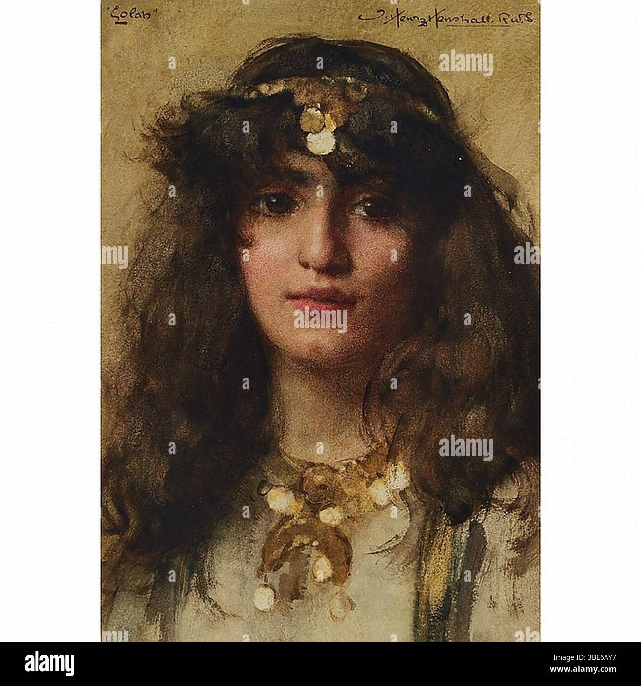 John Henry Henshall - , BRITISHGOLAHWatercolor; rechts oben signiert, mit dem Titel Upper Left Sight 10. Stockfoto