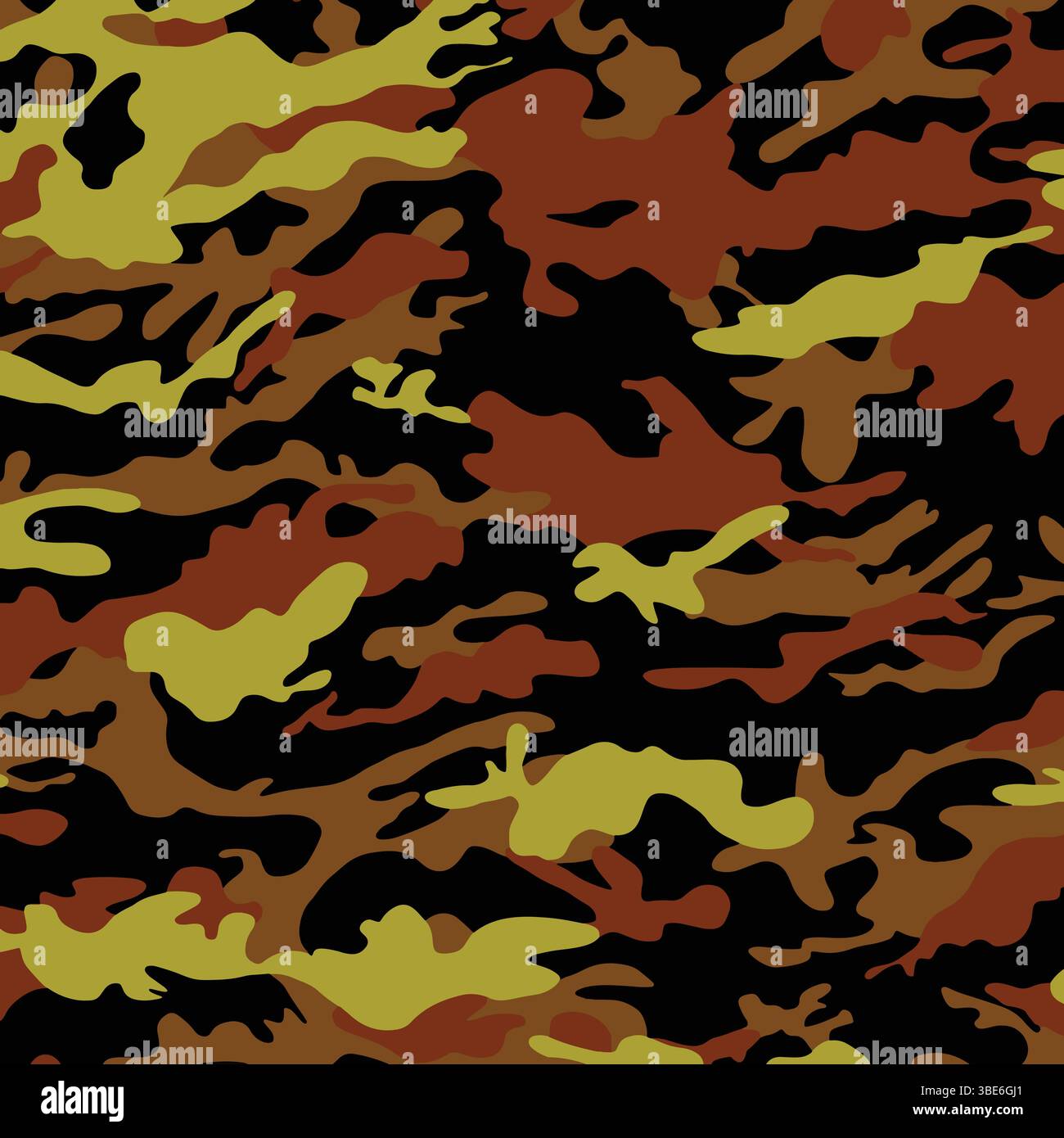 Abstraktes, herbstliches Camo-Muster nahtloses Texturdesign für Stoffdruck Stock Vektor
