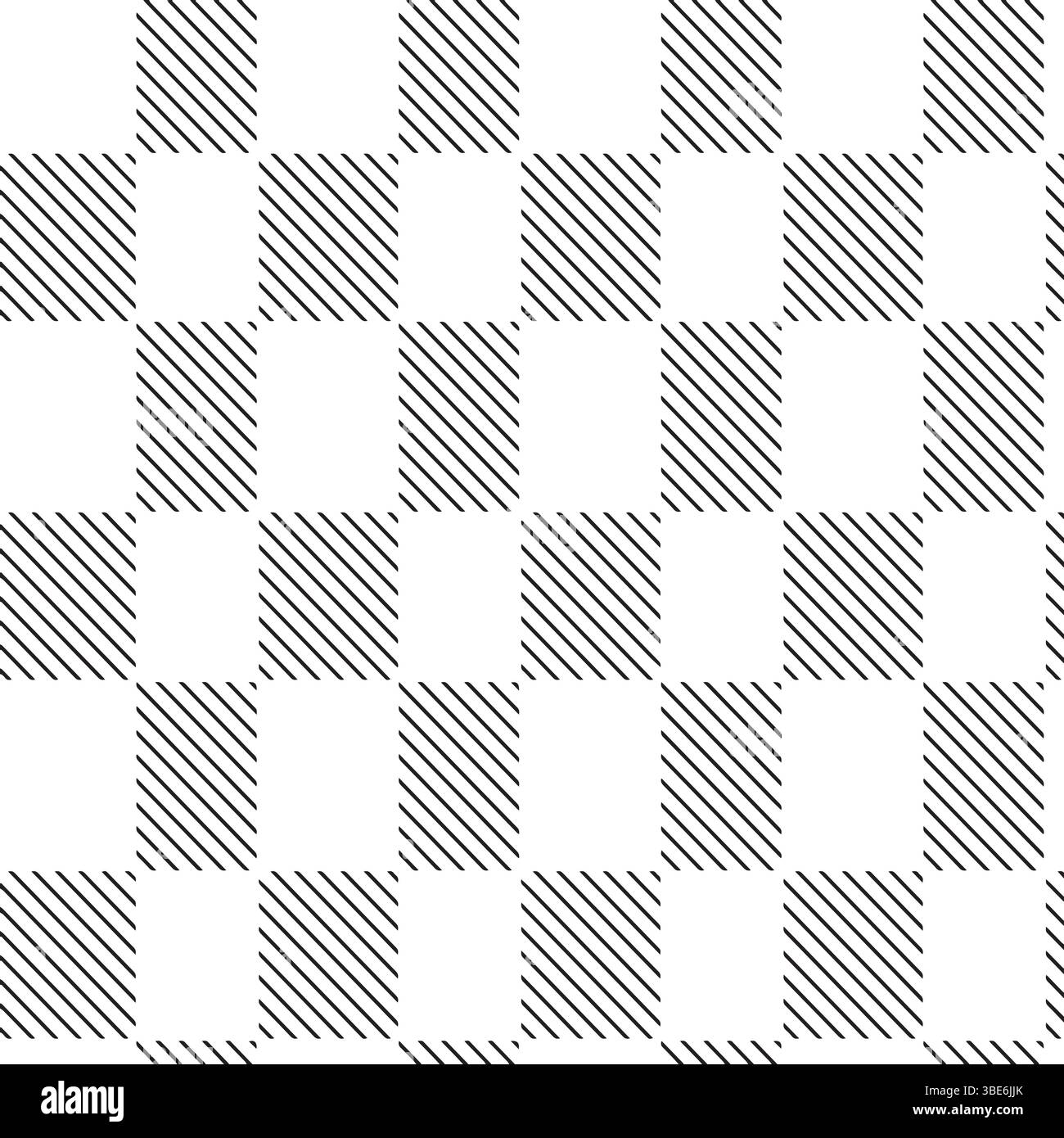Nahtlose Struktur in Schwarz und weiß mit diagonalem Streifenmuster Stock Vektor