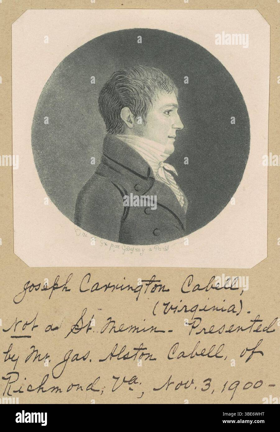Joseph Carrington Cabell 2015.19.1584.56.7. Stockfoto