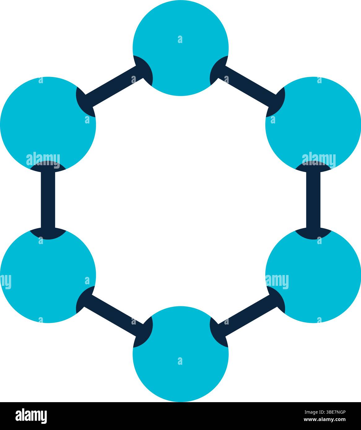 Symboldesign mit dem Molekularelement-Logo Stock Vektor