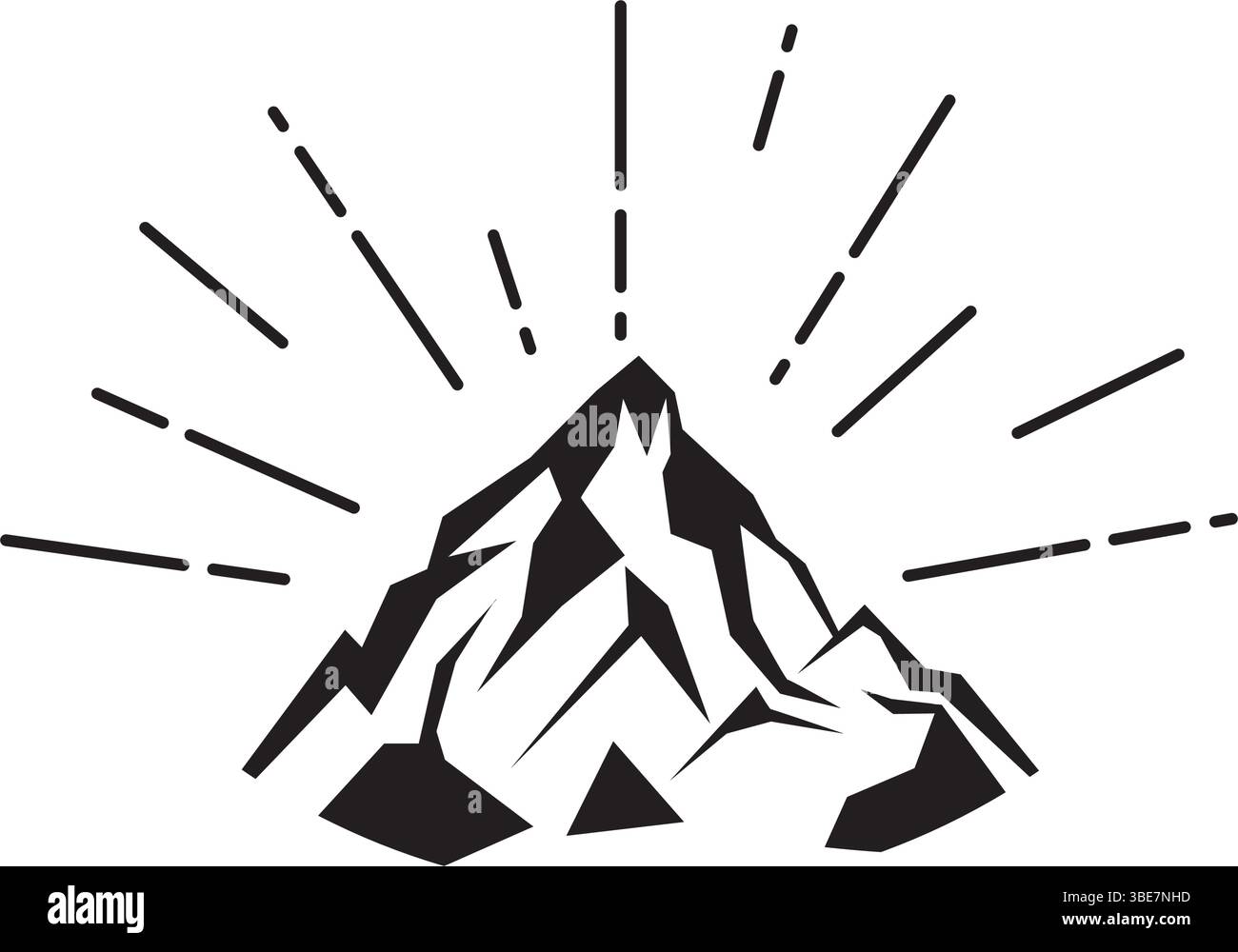 Symbol Für Die Abbildung Des Berges Element Symbol Design Stock Vektor