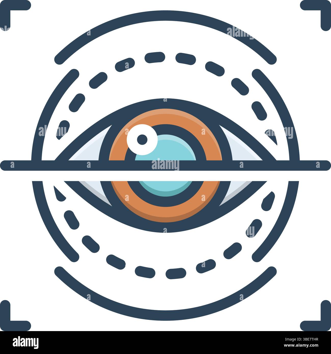 Symbol für Iriserkennung, Iris Stock Vektor