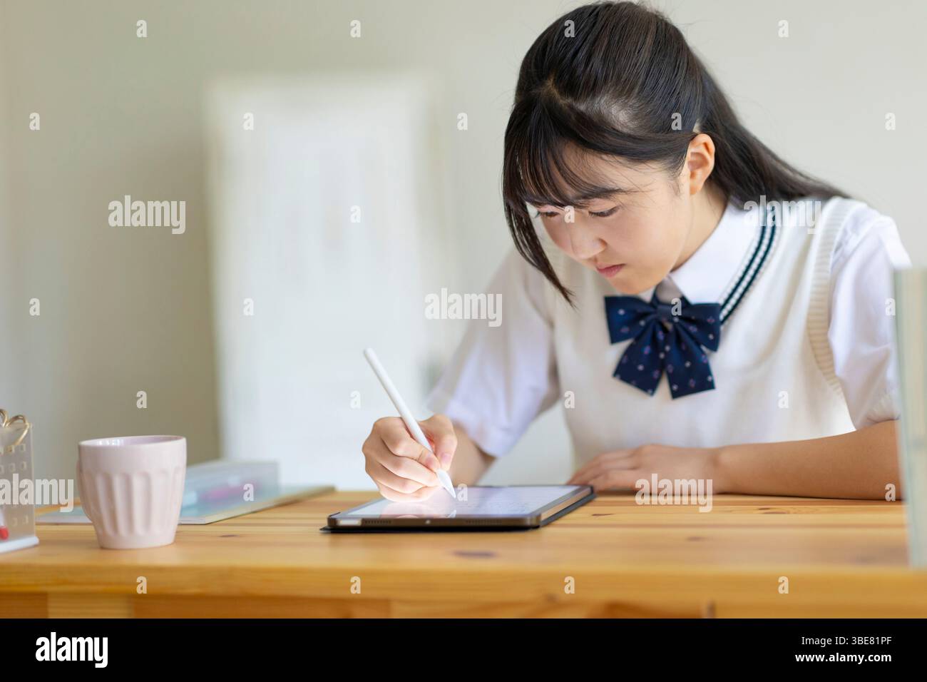 High School Schüler, die zu Hause studieren Stockfoto