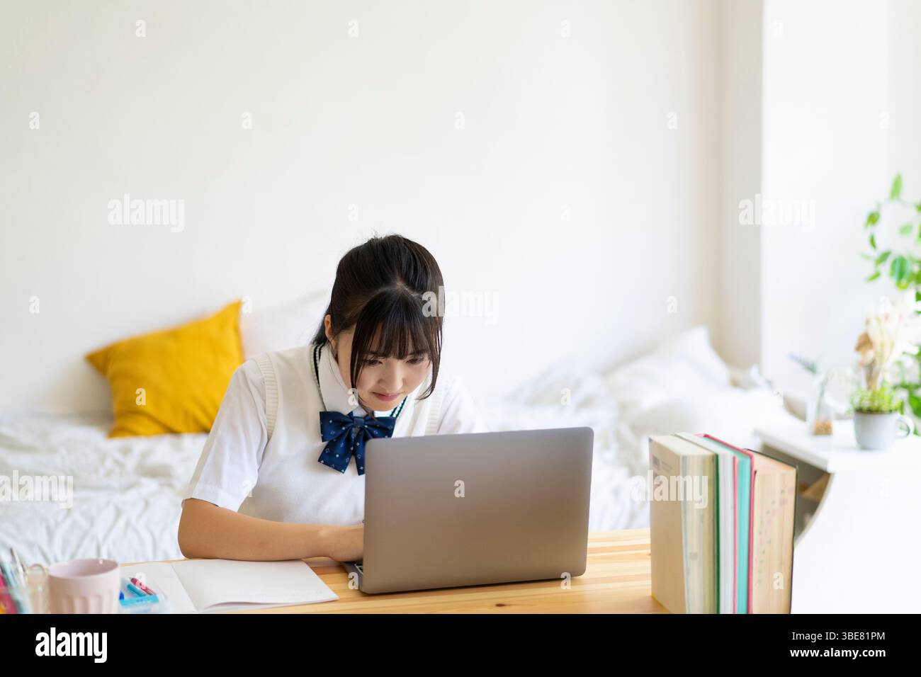 High School Schüler, die zu Hause studieren Stockfoto
