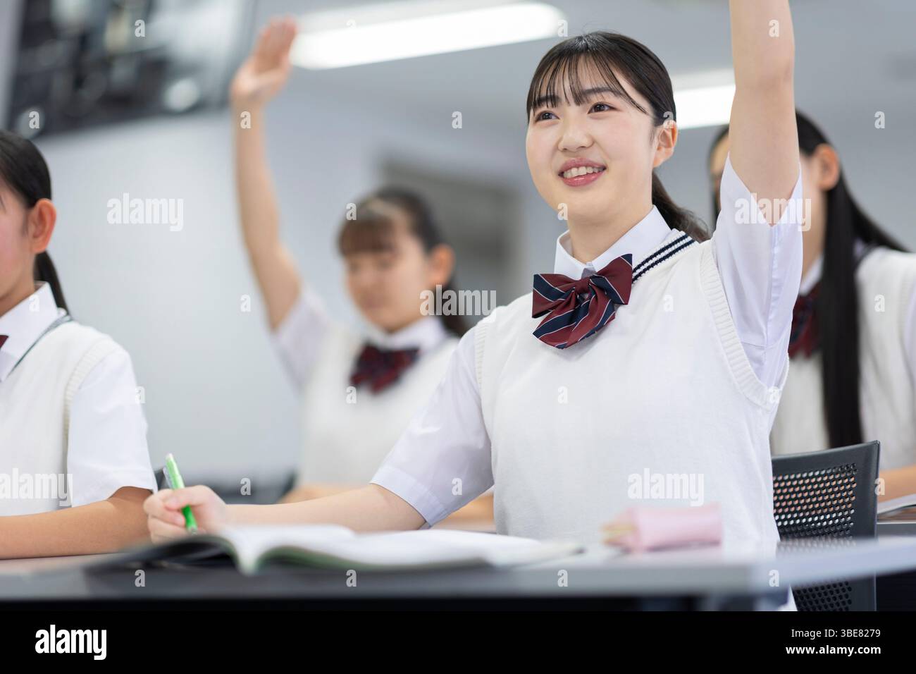 Schüler, die Unterricht nehmen Stockfoto