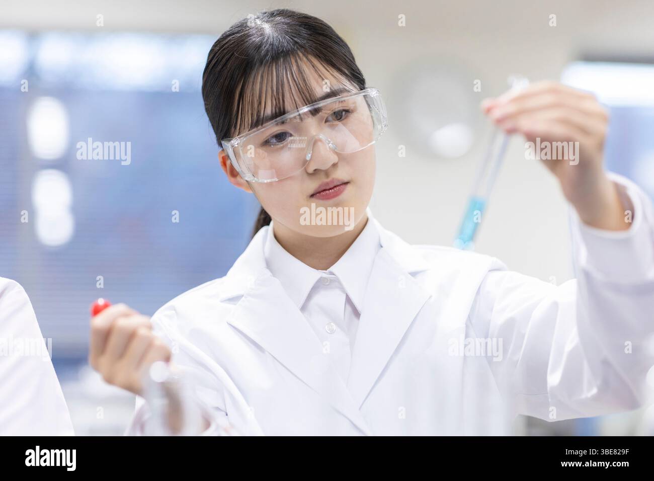 Schüler experimentieren Stockfoto