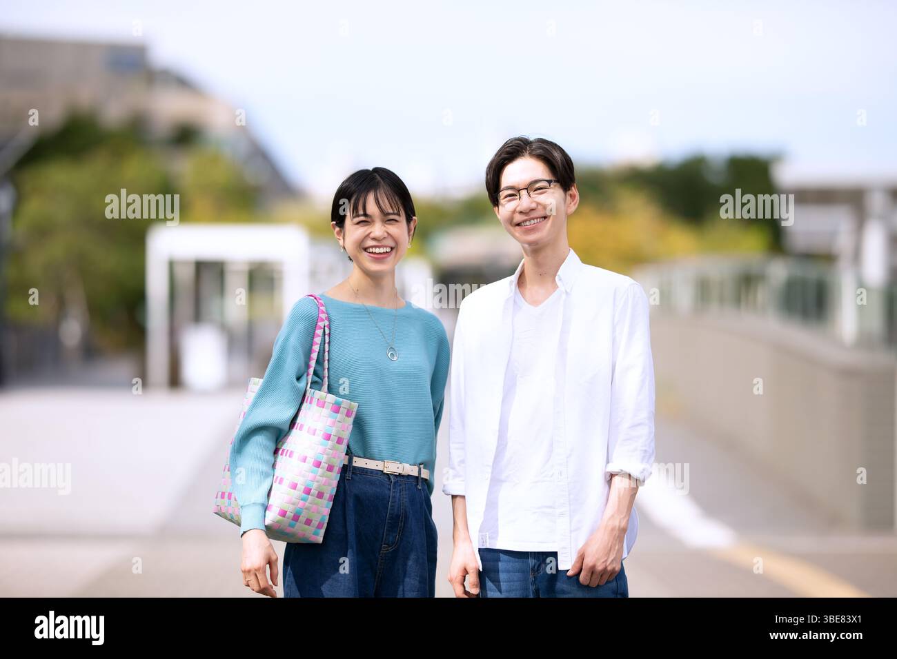 Portrait von ein paar lächelnd. Stockfoto