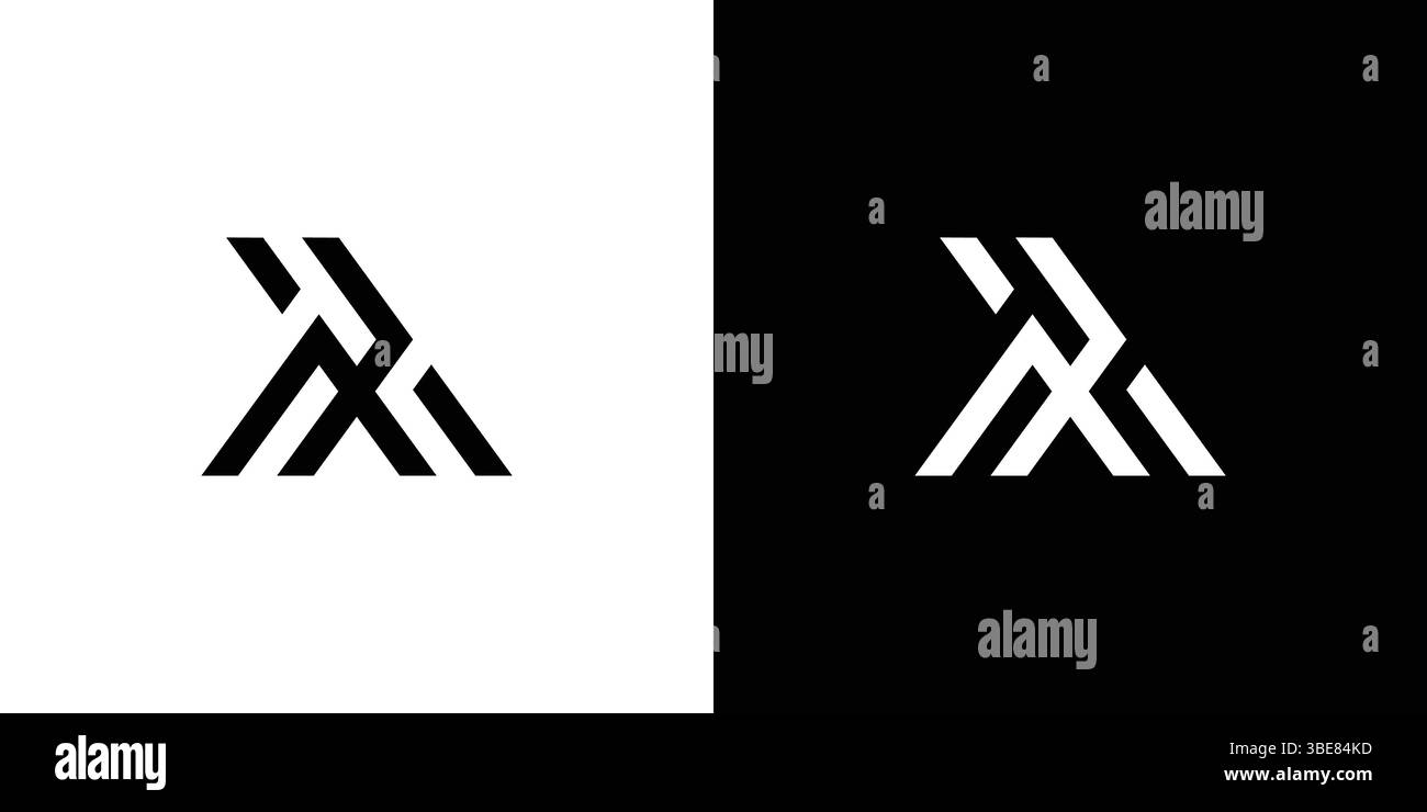 Einzigartiges und starkes Logo mit MH-Initialen Stock Vektor