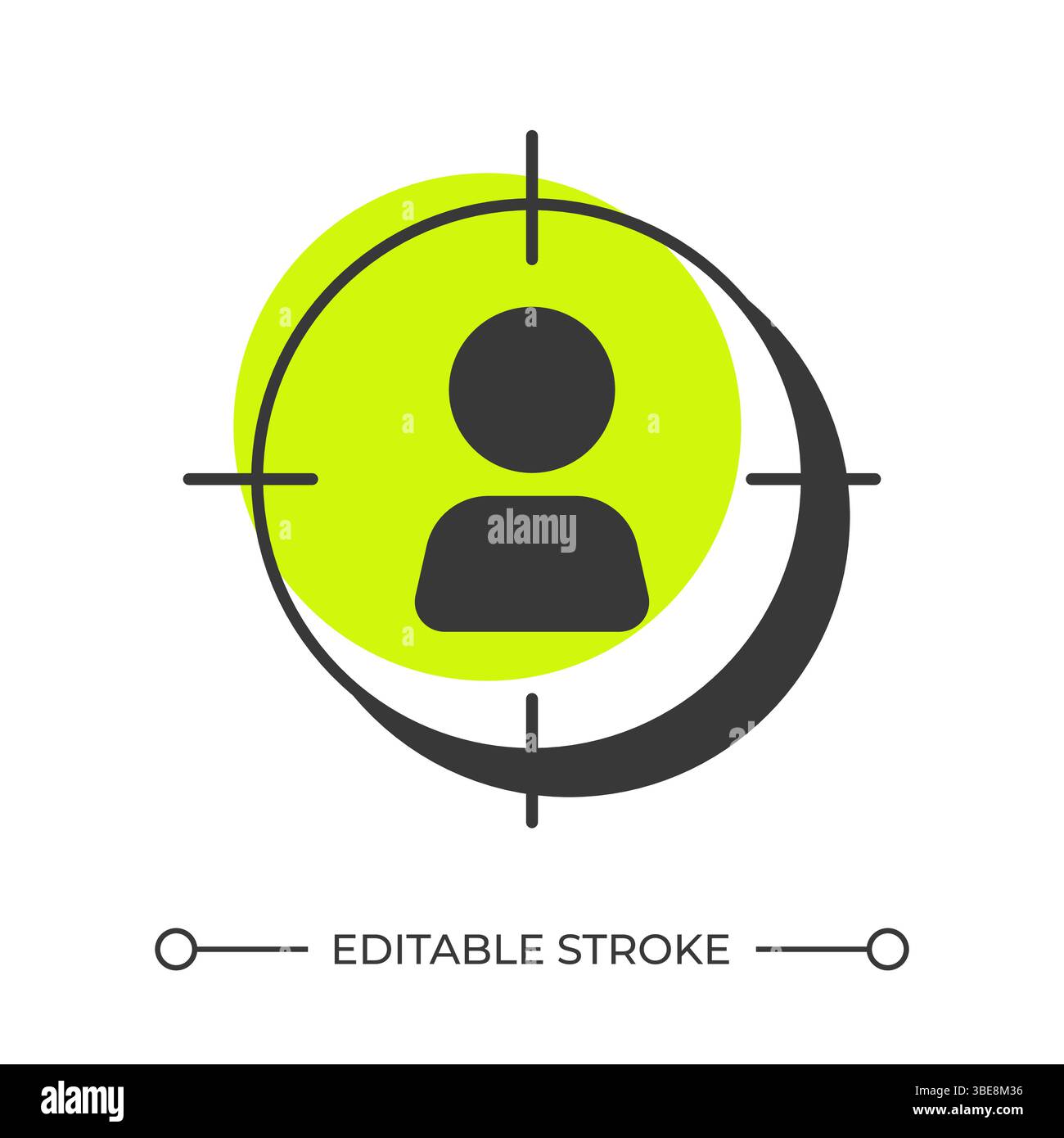 Symbol für Offset-Schattenlinie des Zielkunden Stock Vektor