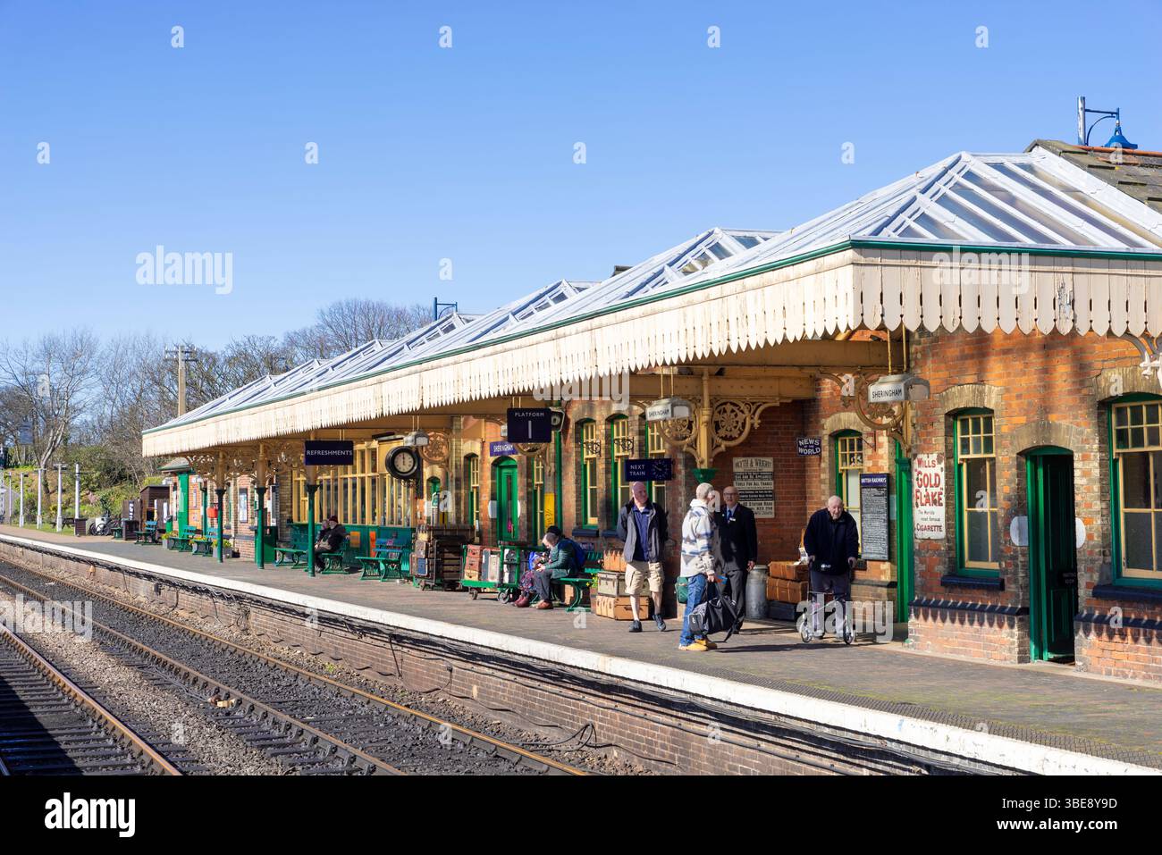 Sheringham Norfolk Sheringham Station Bahnsteig Sheringham Norfolk England Großbritannien GB Europa Stockfoto