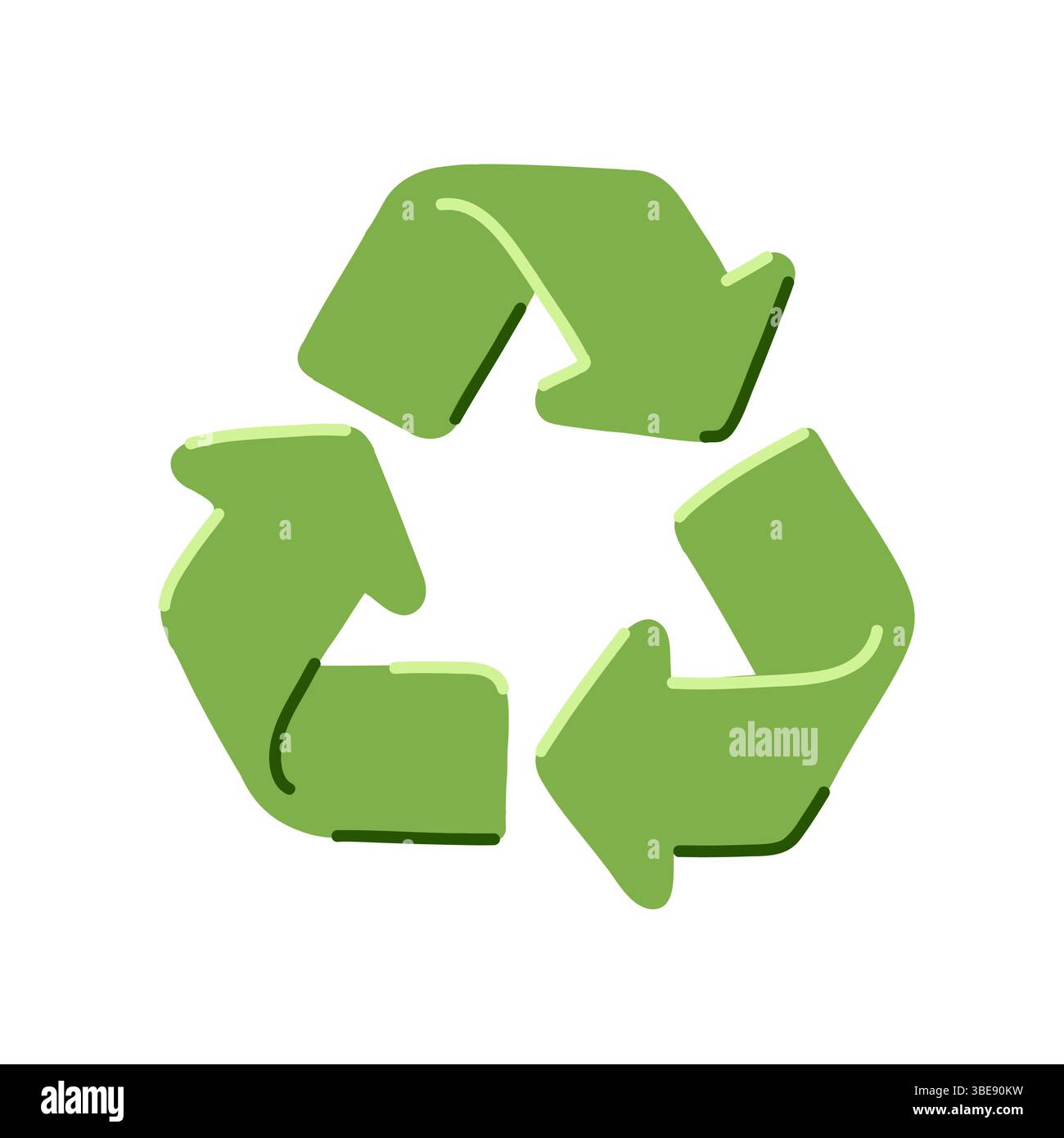 Das grüne Recycling-Symbol steht für das Engagement für umweltfreundliche Umweltinitiativen Vektor-Illustration Stock Vektor