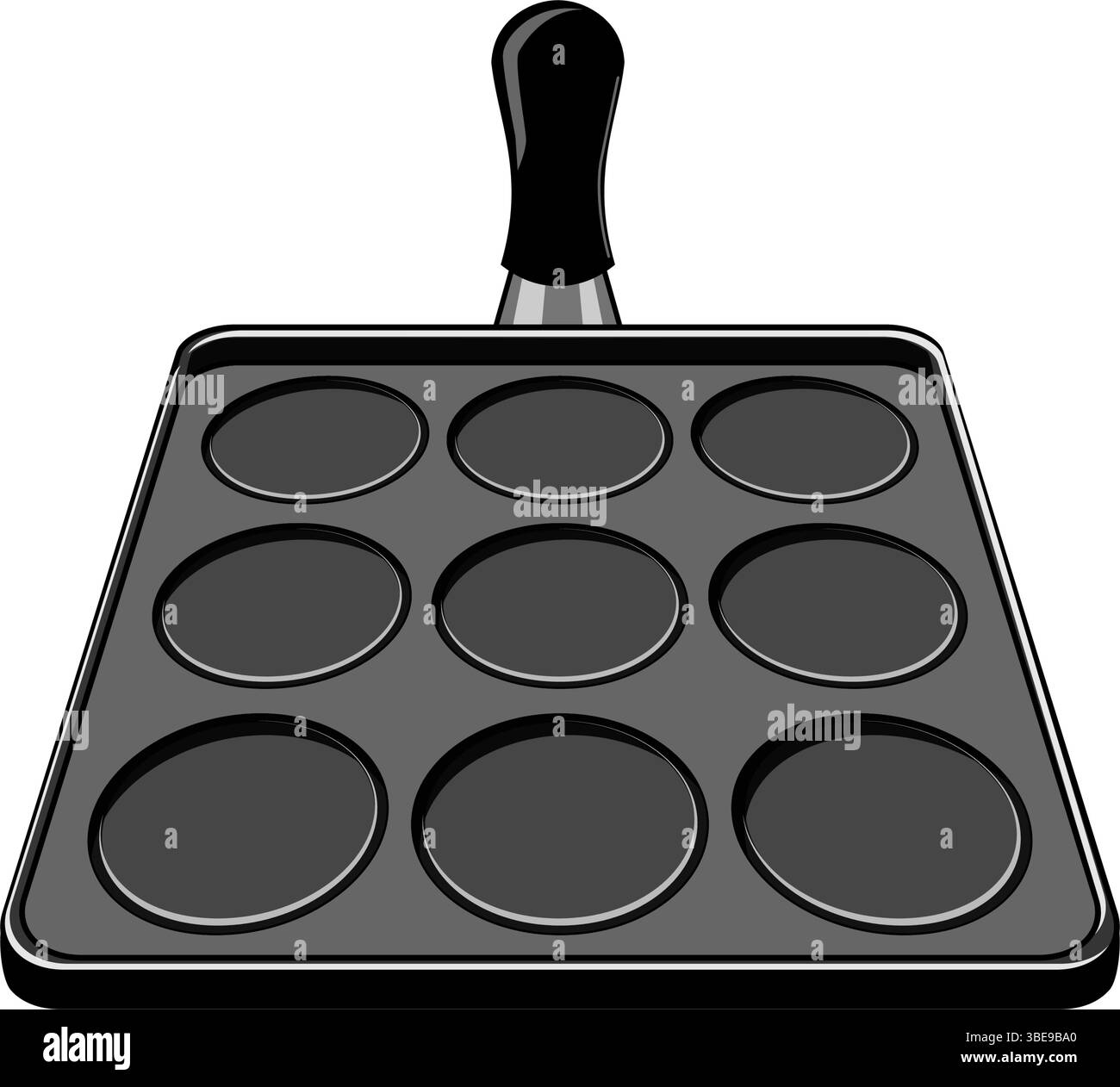 Frühstück Mini Pfannkuchen Pfanne Cartoon Vektor Illustration Stock Vektor