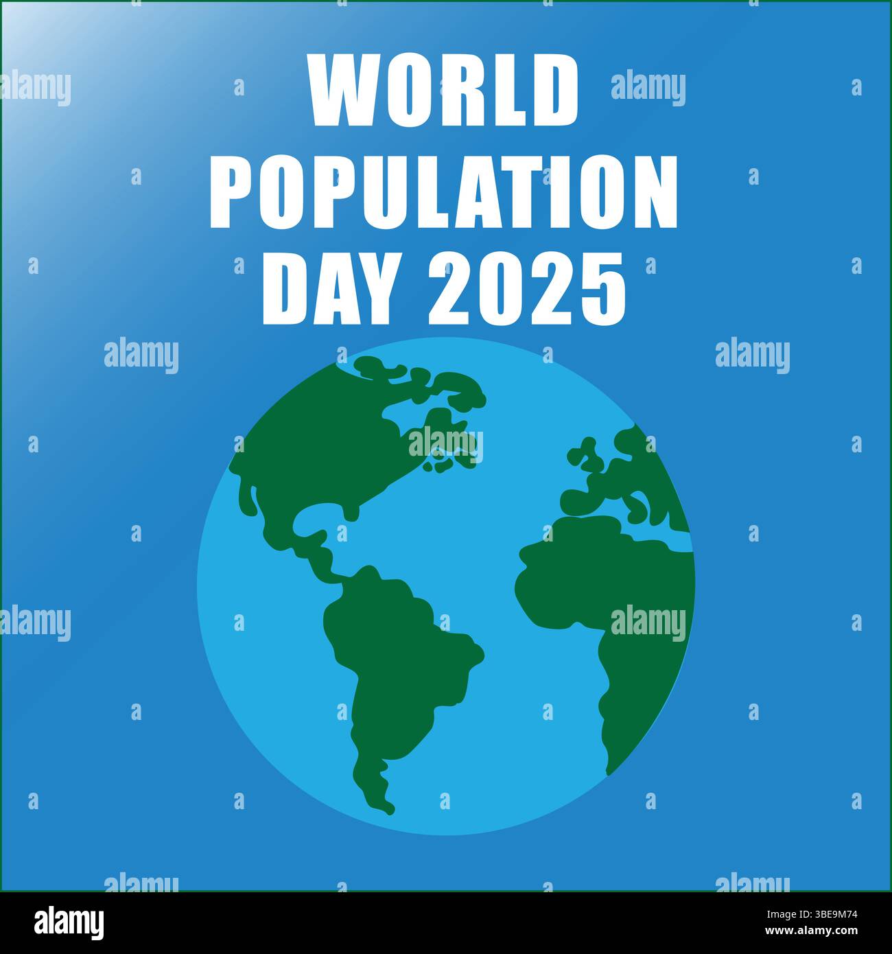 Vektor-Designvorlage für Poster, Banner und Karten zum Weltbevölkerungstag 2025. Lebendiger globaler Hintergrund, perfekt zur Bewusstseinsbildung. Stock Vektor