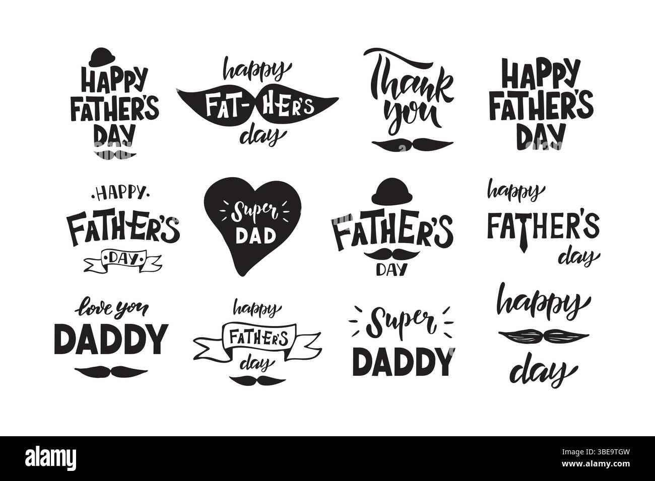 Sammlung von Angeboten zum Vatertag Stock Vektor