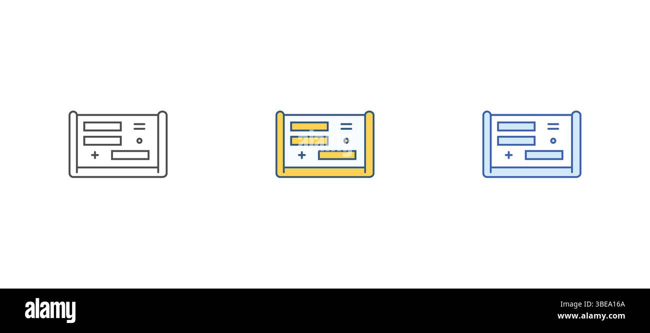 Darstellung des Aktionsplans. Vektor Stock Vektor