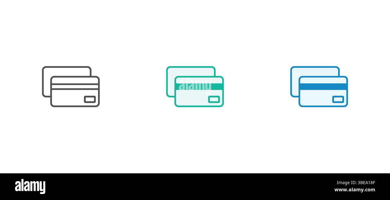 Kreditkarte Symbol Vektor Design Illustration Stock Vektor