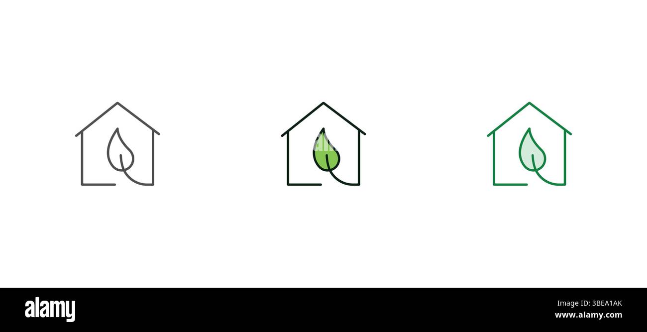Smart Home-Logo-Symbol. Grüne Haus-Vektor-Illustration Stock Vektor