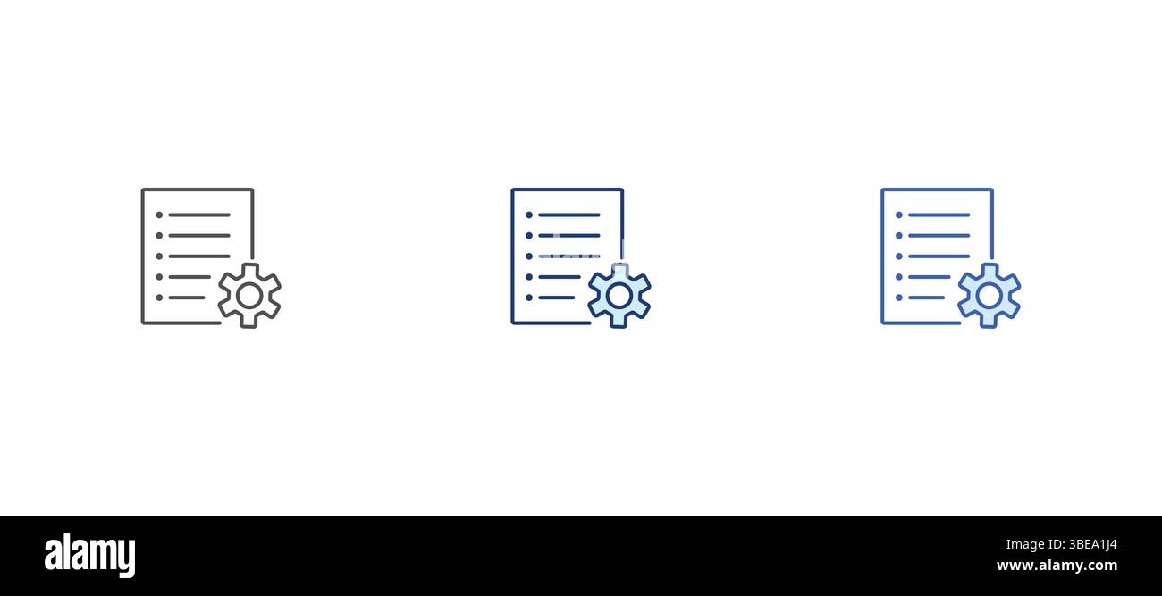 Plan-Symbol in Vektorillustration anderer Stile. Berichtssymbol Stock Vektor