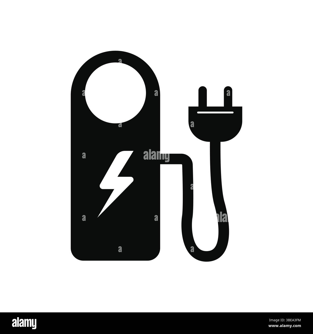 Symbol Für Elektrische Ladestation Stock Vektor