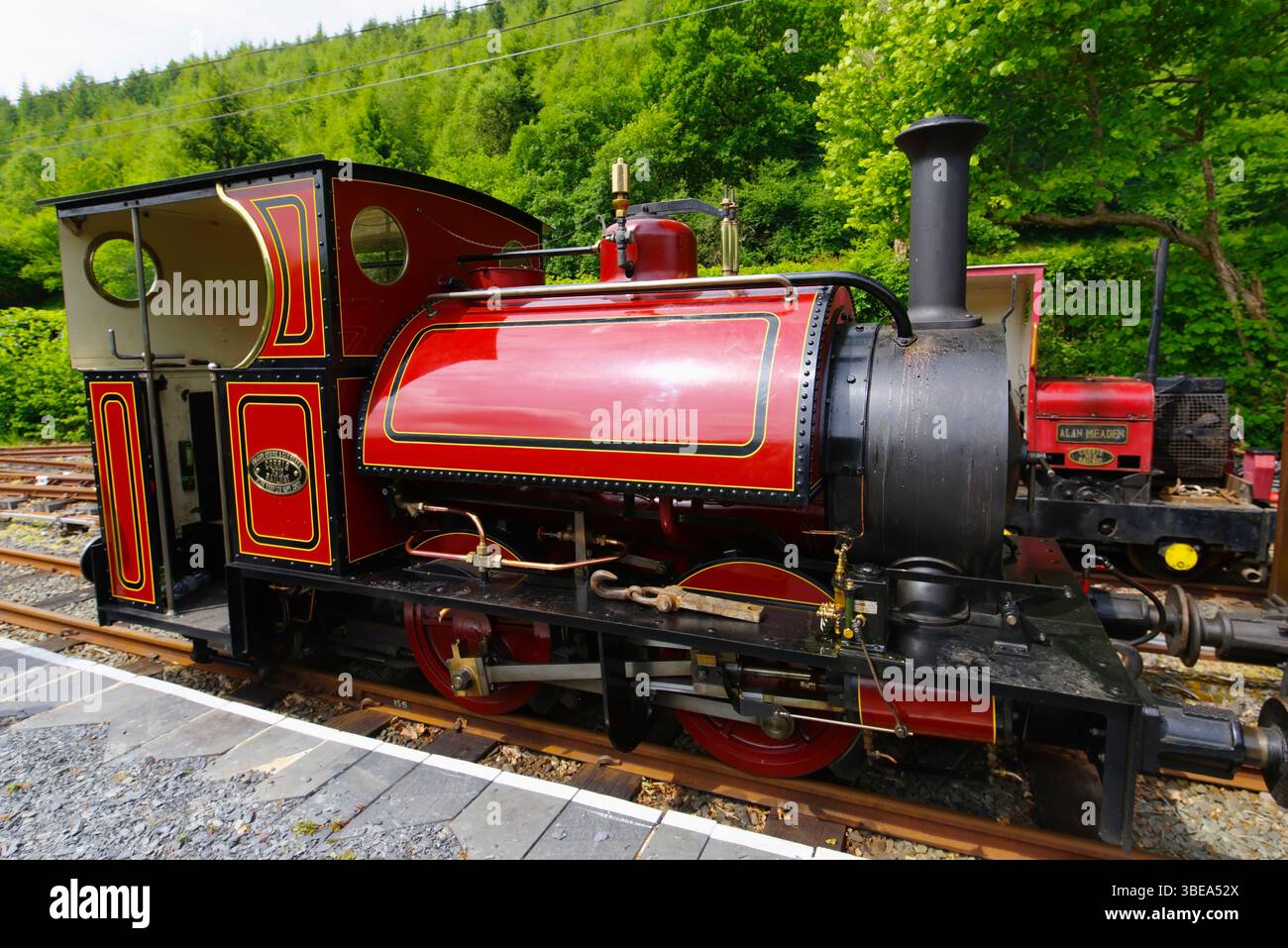 Falcon, Lokomotive, Nr. 10, Corris, Schmalspur, Dampflokomotive, Stockfoto