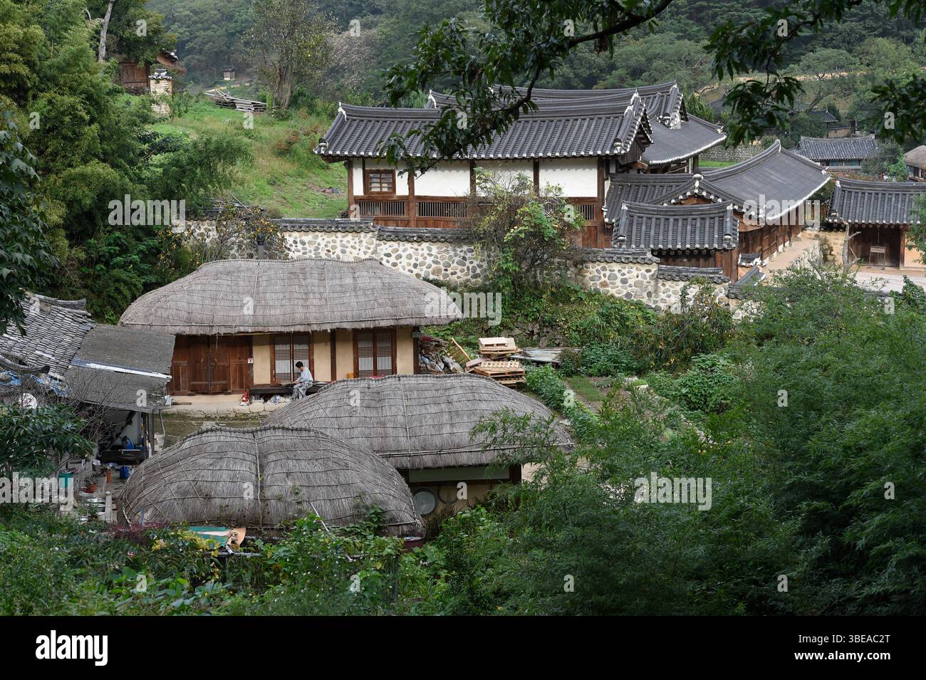 Yangdong Folk Village, UNESCO-Weltkulturerbe, Gyeongsangbuk-Do, Südkorea. Stockfoto
