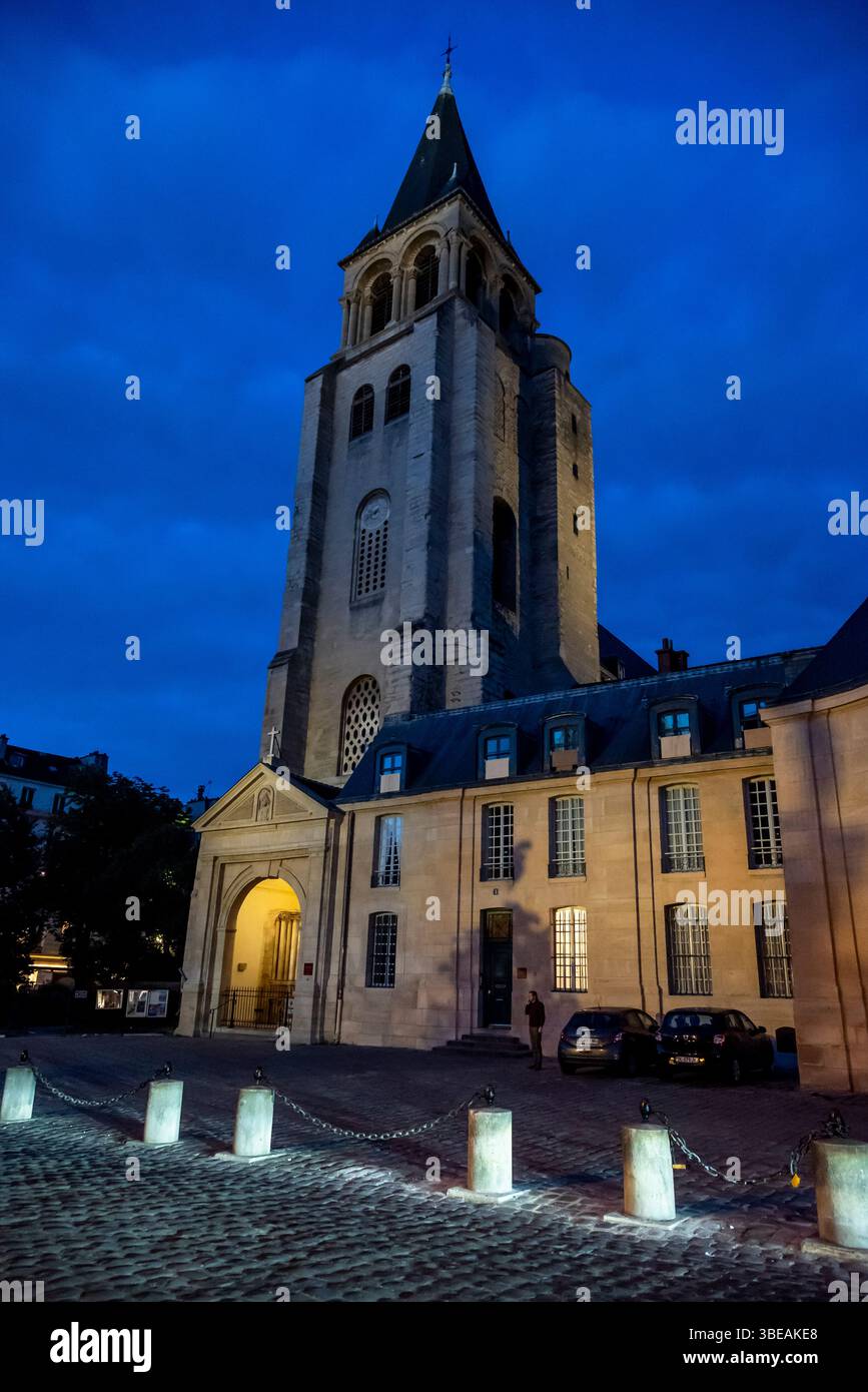 Kirche Saint-Germain-des-Prés, eine gotische Kirche ursprünglich die Kirche einer Benediktinerabtei, gegründet 558, Montparnasse, Rive Gauche, Paris, Frankreich Stockfoto