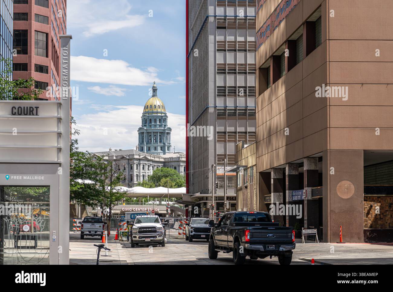 Das Colorado State Capitol in der 16th Street, Denver, Colorado, USA Stockfoto